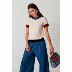 Camiseta de malha de manga...