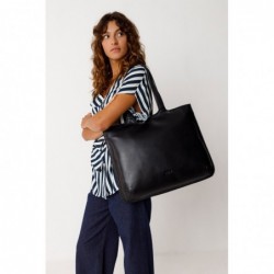 Bolso shopper de piel,...