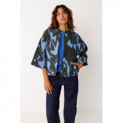 Bomber oversize con collo...