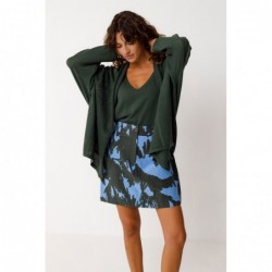 Flared skirt with a cut...