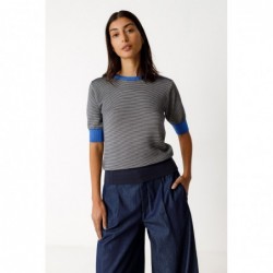 Two-tone short-sleeved...