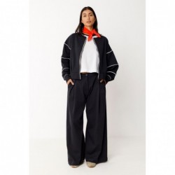 Pantalon à jambes larges à...