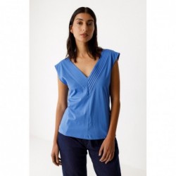 Sleeveless top with V-neck,...