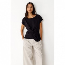 T-shirt with boat neck and...