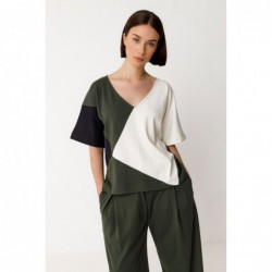 Batwing sleeve and V-neck...