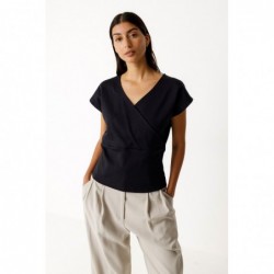 Fitted V-neck T-shirt,...