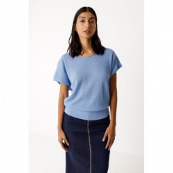 Blusa de gola redonda em...