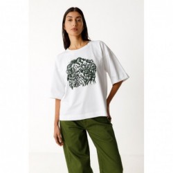 Camiseta amplia de cuello...