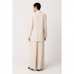 Long straight-cut blazer...