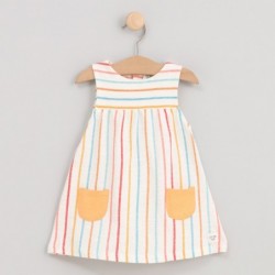 Vestido sin mangas de rayas...