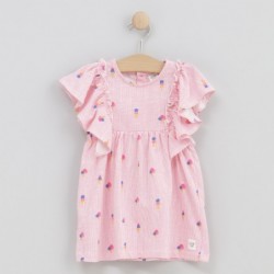 Vestido manga corta de...