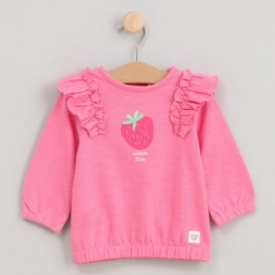 Sweat-shirt rose crème fraise