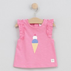 Regata rosa com estampa de...