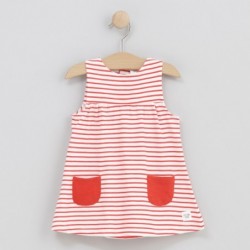 Vestido sin mangas de rayas...