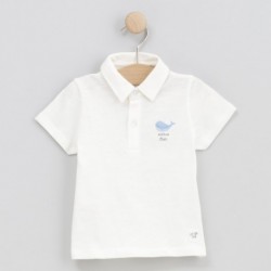 Camisa polo curta de mangá Mar