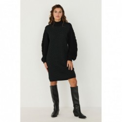 Vestido corto de punto con...